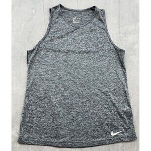 Nike Dri-Fit Tank Top Women's Small Heather Gray Athletic Workout Lightweight